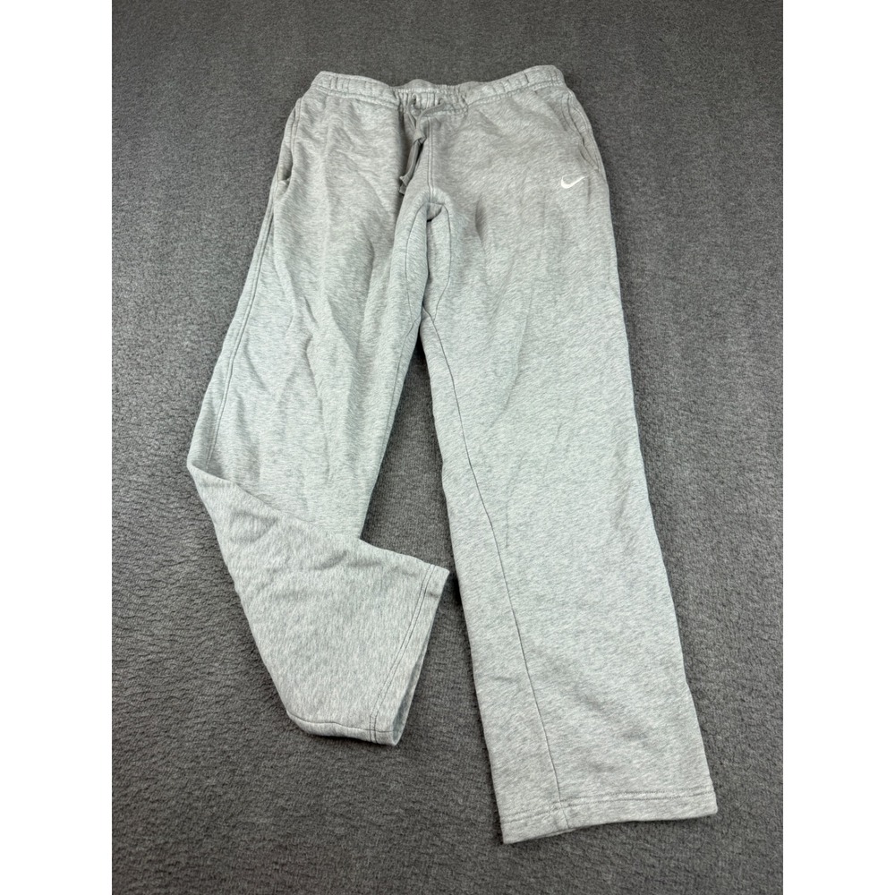 Nike Sweatpants Men's Medium Gray Fleece Straight Leg Pants